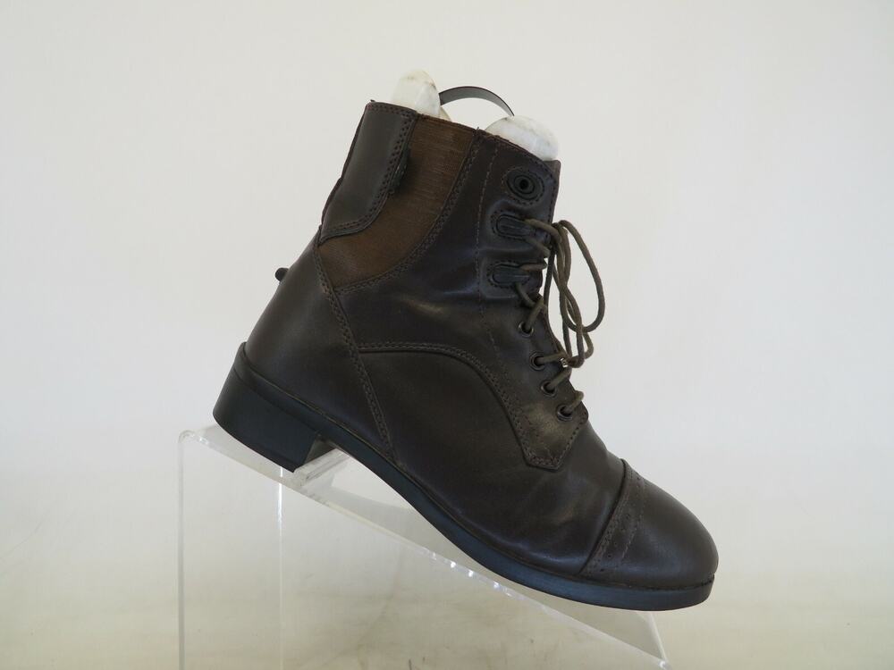 Saxon Brown Leather Laces Ankle Cowboy Boots Womens Size 5 M